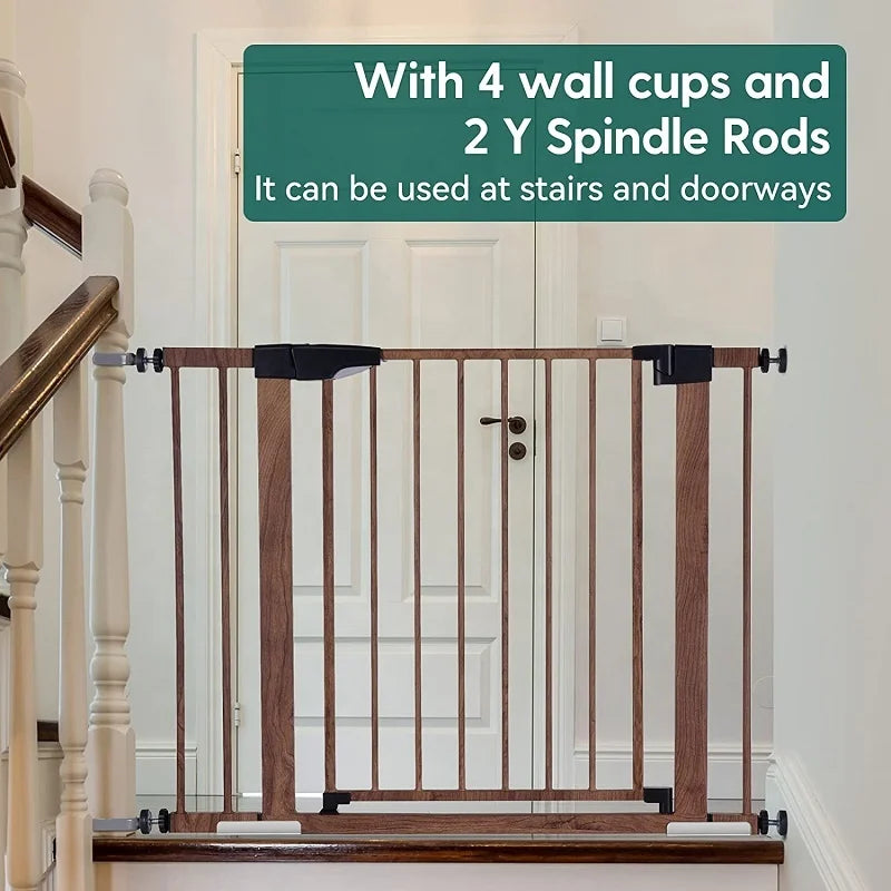 Child protective supply metal mesh baby gates retractable baby gate dog gate adjustable baby gate pet safety door