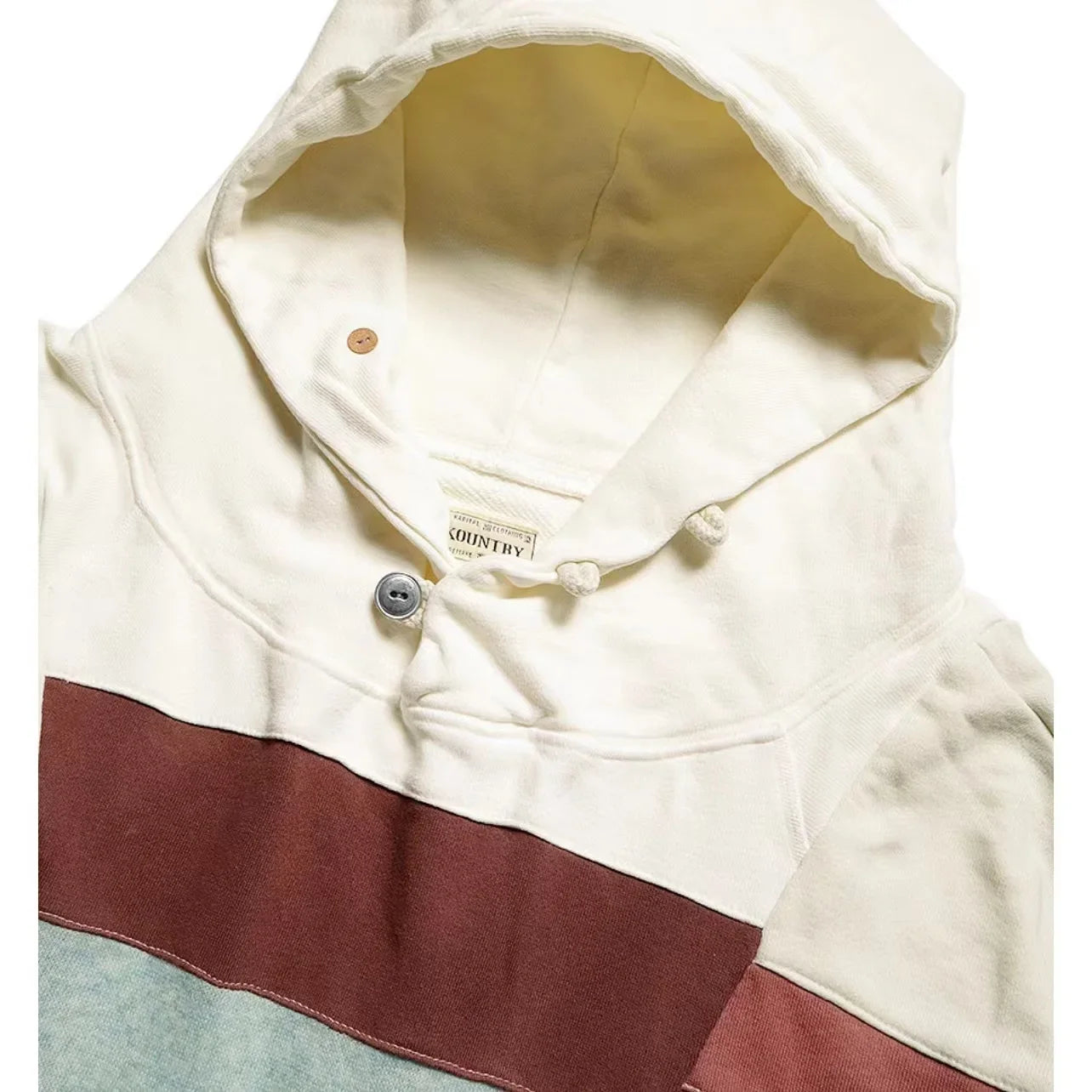 22aw Kapital Hirata and Hiro Two-color Pure Cotton Washing Water Old Stitched Stripe Hooded Loose Men's Women's Pullover