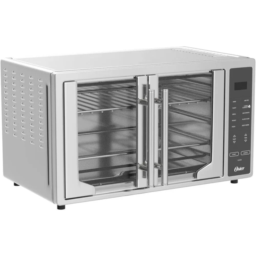 Air Fryer Oven, 10-in-1 Countertop Toaster Oven, XL Fits 2 16" Pizzas, Stainless Steel French Doors