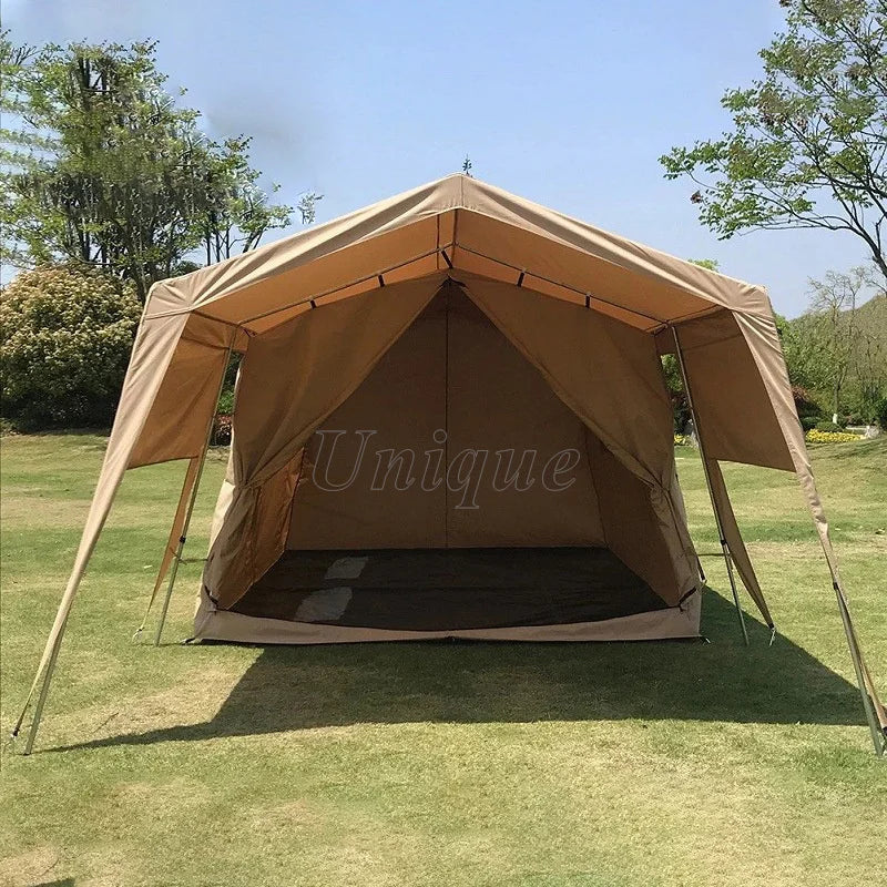 Double Layers Winter Luxury Mongolian Family Tent, Glamping Camping Safari Tent, Outdoor