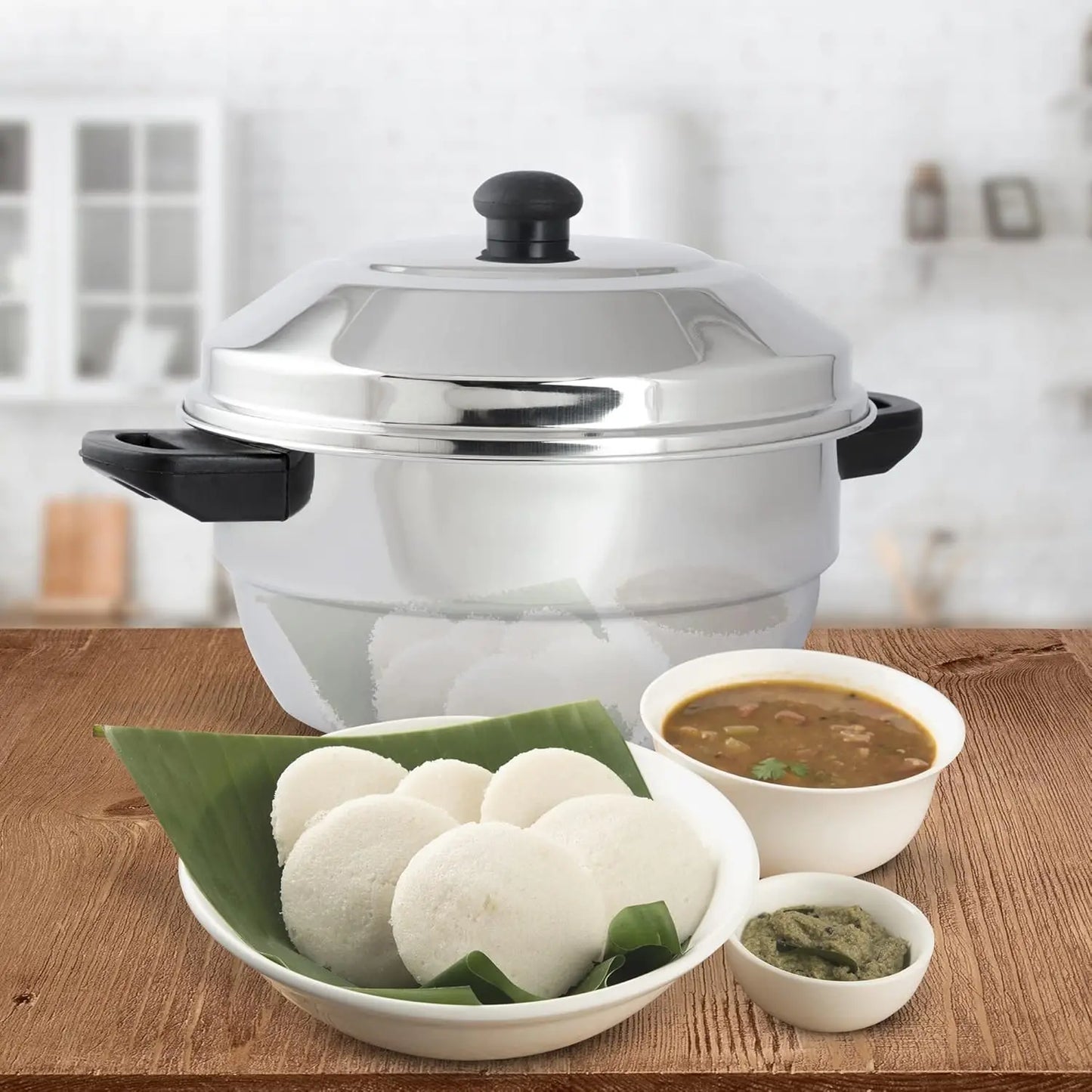 Stainless Steel Idli Cooker for Indian Cooking - Ergonomic Plates - Food Grade Idli Plates For Cooker,  Pot, Insta Pot - 3 idli