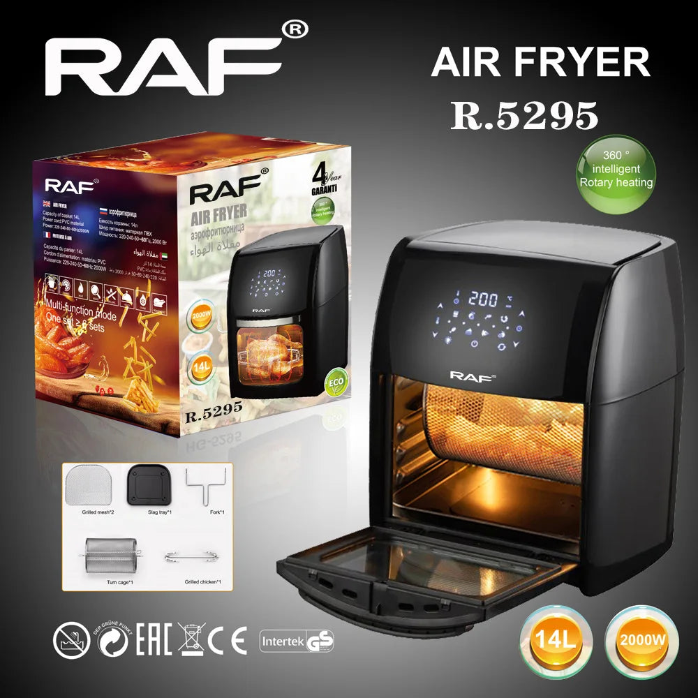 RAF Electric Air fryer Automatic Deep fryer without oil Air frying machine Deep fat fryer for home fries