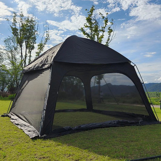 Luxury 6 Person Tent, 16mm Aluminum Poles, Big Windows with Mesh, Rainfly Included, Waterproof PU4000, Backyard Canopy