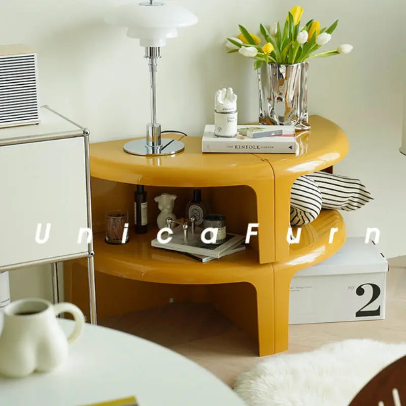 Nordic Combined Splicing Plastic coffee table Round Bedside Tables Creative Dining Kitchen mesa auxiliar bedroom furniture