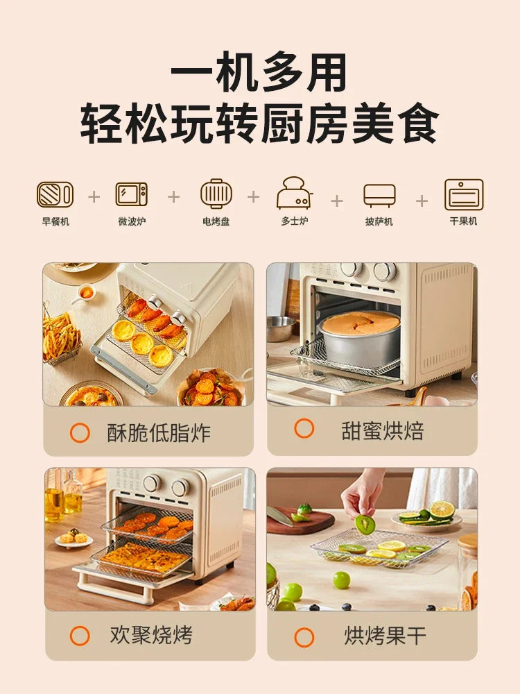 Air fryer electric oven household visual large capacity air fryer oven integrated multifunctional baking machine