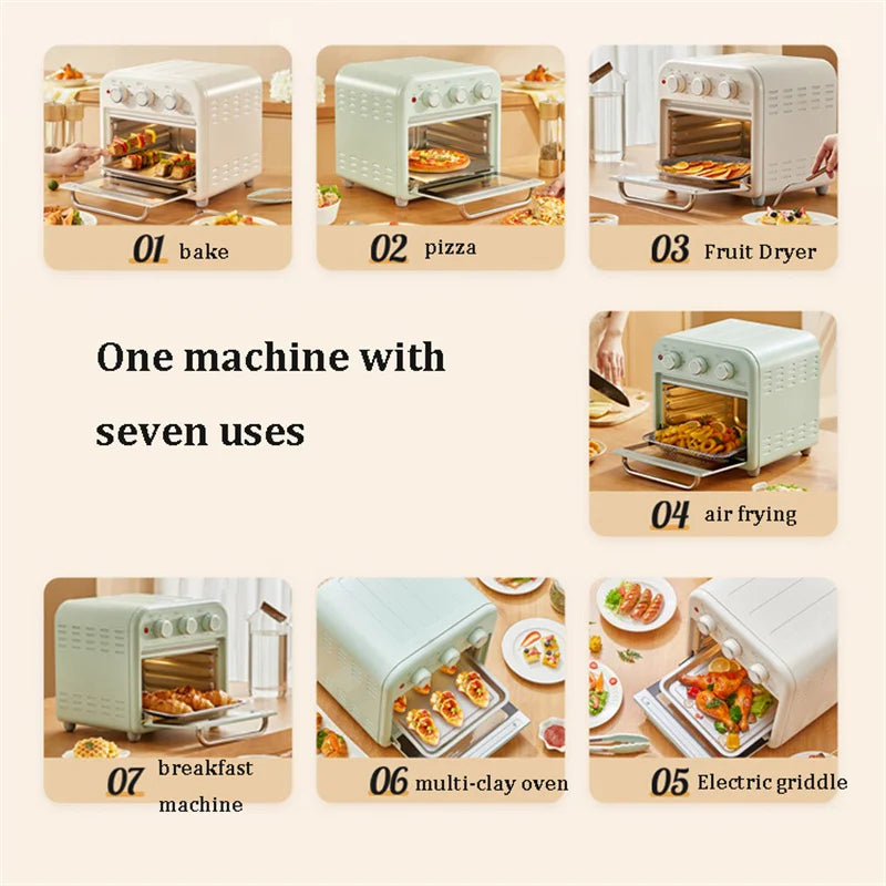 Household Baking Special Oven 15 Liters Large Capacity Electric Air Fryer All-in-one Multi-function Machine Ovens Toaster Pizza