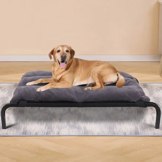 Dog Bed Warm Winter Dogs Pad Breathable Dog Beds for Large Dogs Sleeping Kennel Detachable Iron Frame Camping House Pet Kennel