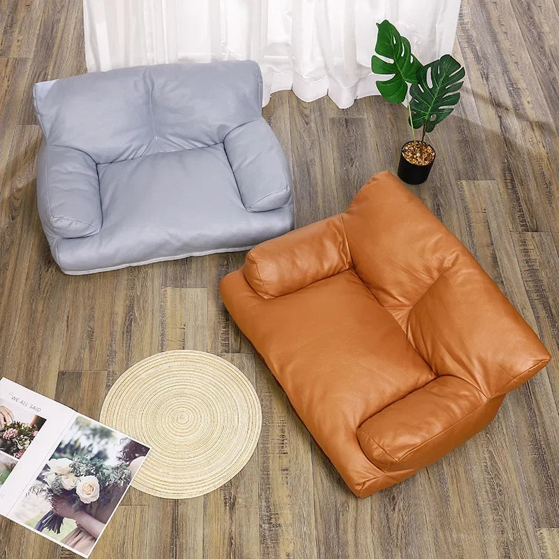 Instagram Style Up Technology Leather Pet Sofa Seasonal Universal Pet Cat Dog Sleeping Bed Wholesale Price