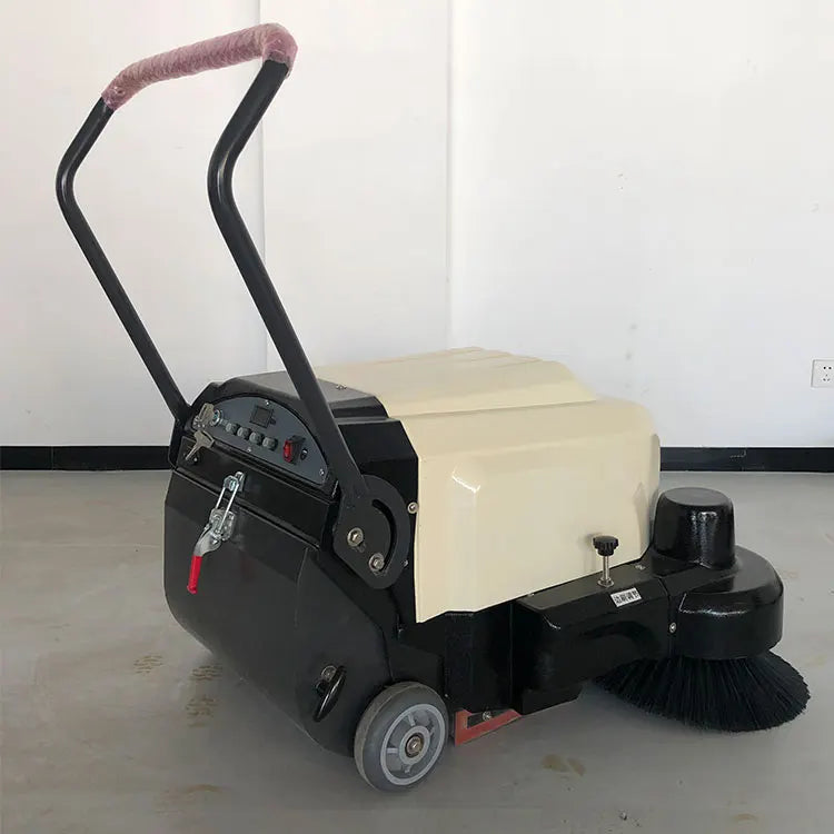 Walk behind cordless handheld cleaning commercial industrial electric power vacuum concrete floor sweeper