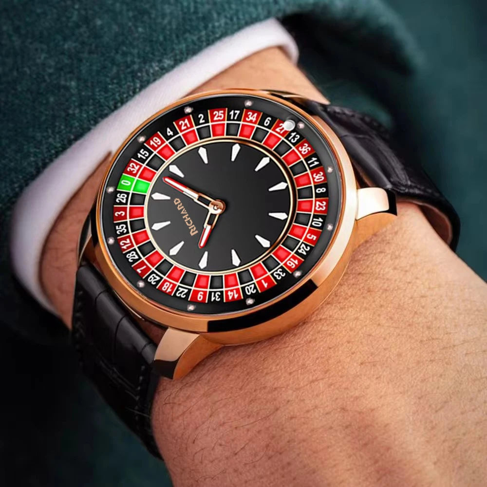 Richard Jacob & Co NH35 Betting Market Mens Mechanical Watches Sapphire Glass Watch Men Top Brands Luxury Wheel Turning  Watches