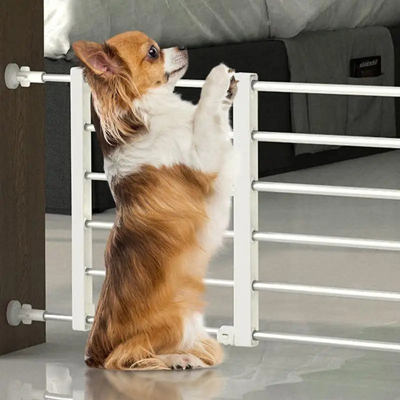 Retractable Dog Gate Extra Wide Dog Gate For Doorways Stairs Hallways Indoor Easy Installation Metal Pet Gates For Puppies cats