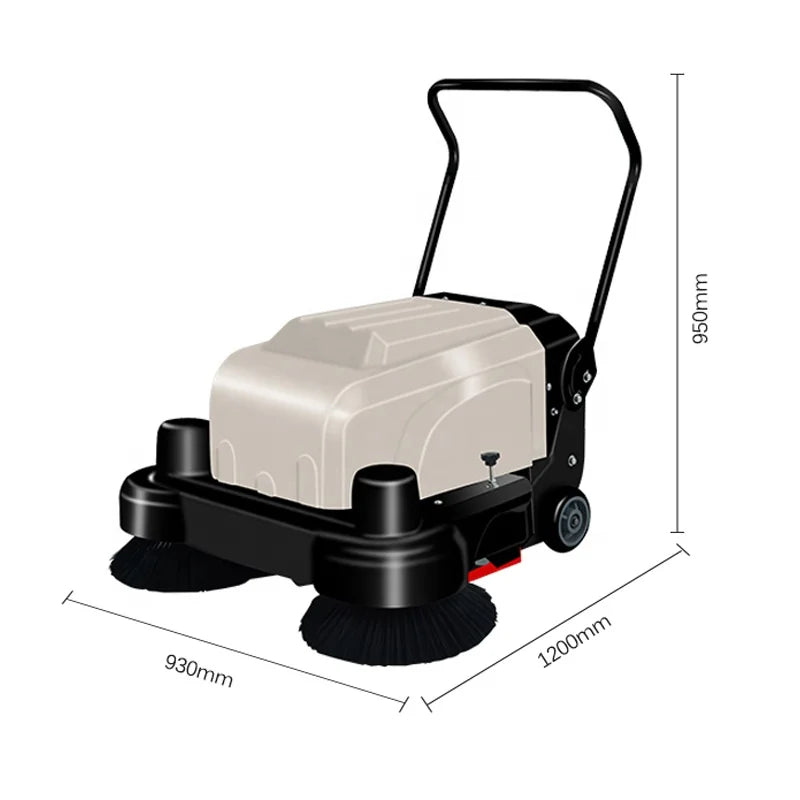 hand push sweeping road walk behind floor sweeper street electric paddock cleaning manual sweeper