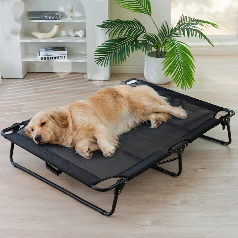 Dog Bed Foldable Dog Beds for Large Dogs Sleeping Kennel Breathable Dogs Bed Iron Frame Camping Kennel Puppy Beds Pet Supplies