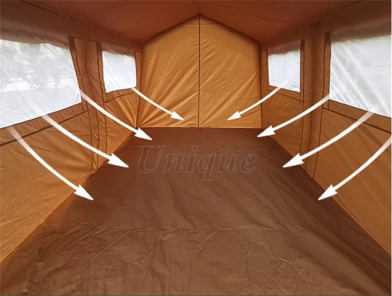 Double Layers Winter Luxury Mongolian Family Tent, Glamping Camping Safari Tent, Outdoor