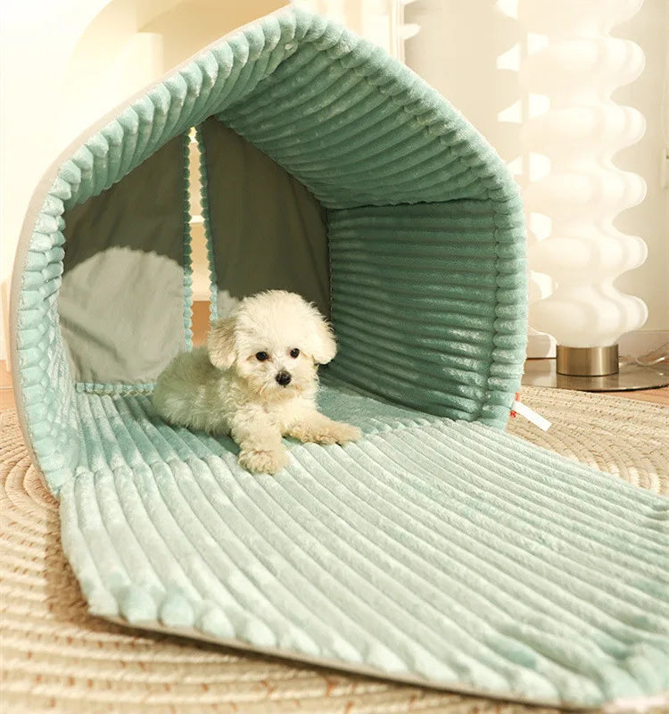 INS Winter Fluffy Dog House Home Living Room Pet Cats Dogs Warm House Cats Dogs Nest Pet Sleeping Bed Pet Supplies