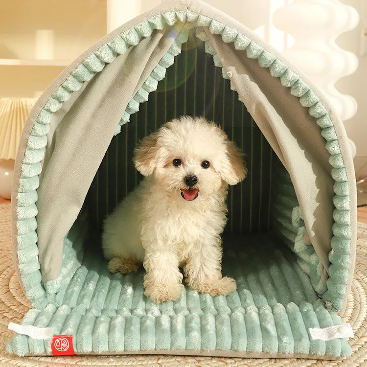 INS Winter Fluffy Dog House Home Living Room Pet Cats Dogs Warm House Cats Dogs Nest Pet Sleeping Bed Pet Supplies