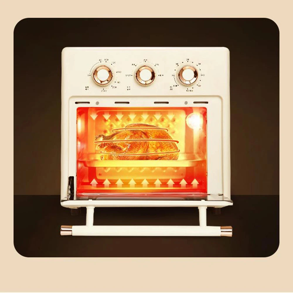 Household 1200W Electric Air Frying Oven Visible Window Multi-functional Kitchen Baking 18L Large Capacity All-in-one Machine