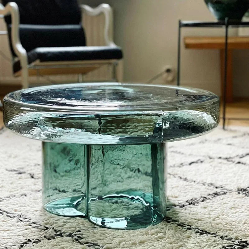 Nordic Light Luxury Glass Coffee Table Living Room Combination Coffee Table Transparent Modern Design Creative Furniture